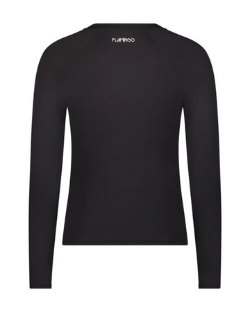 25FL804 Black Mesh Crew Neck Long Sleeve Rash Guard